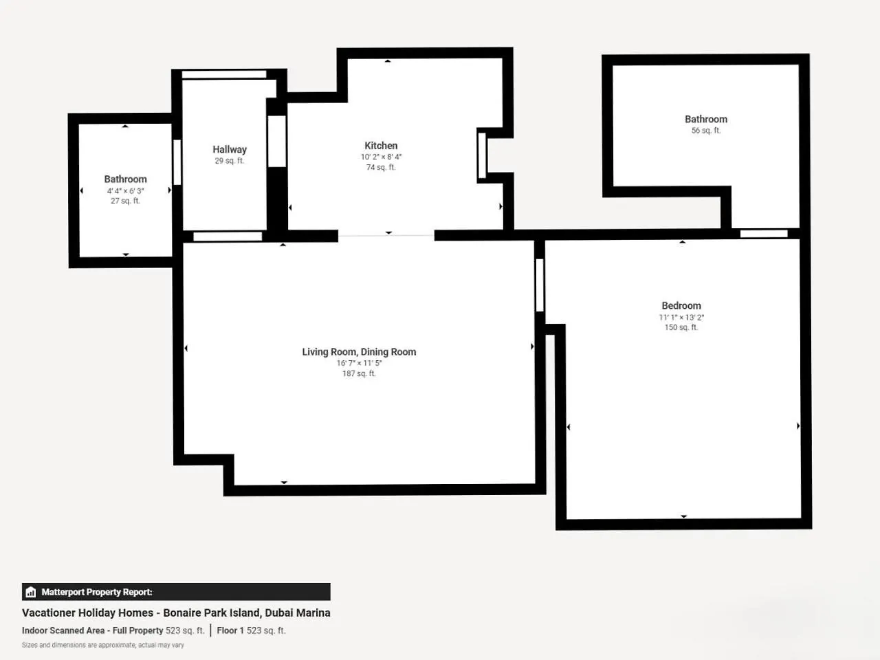 Bonaire Tower - Airy One Bedroom In Dubai Marina 0*,